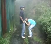 A quickie outside